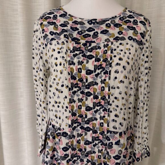 EUC‎ Boden Hopscotch Ivory Poppy Meadow Dress Size US 6R  Pink Navy - Picture 4 of 14